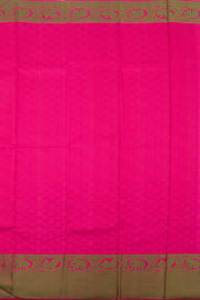 Saffron Yellow Threadwork Kanjivaram Silk Saree 10059197