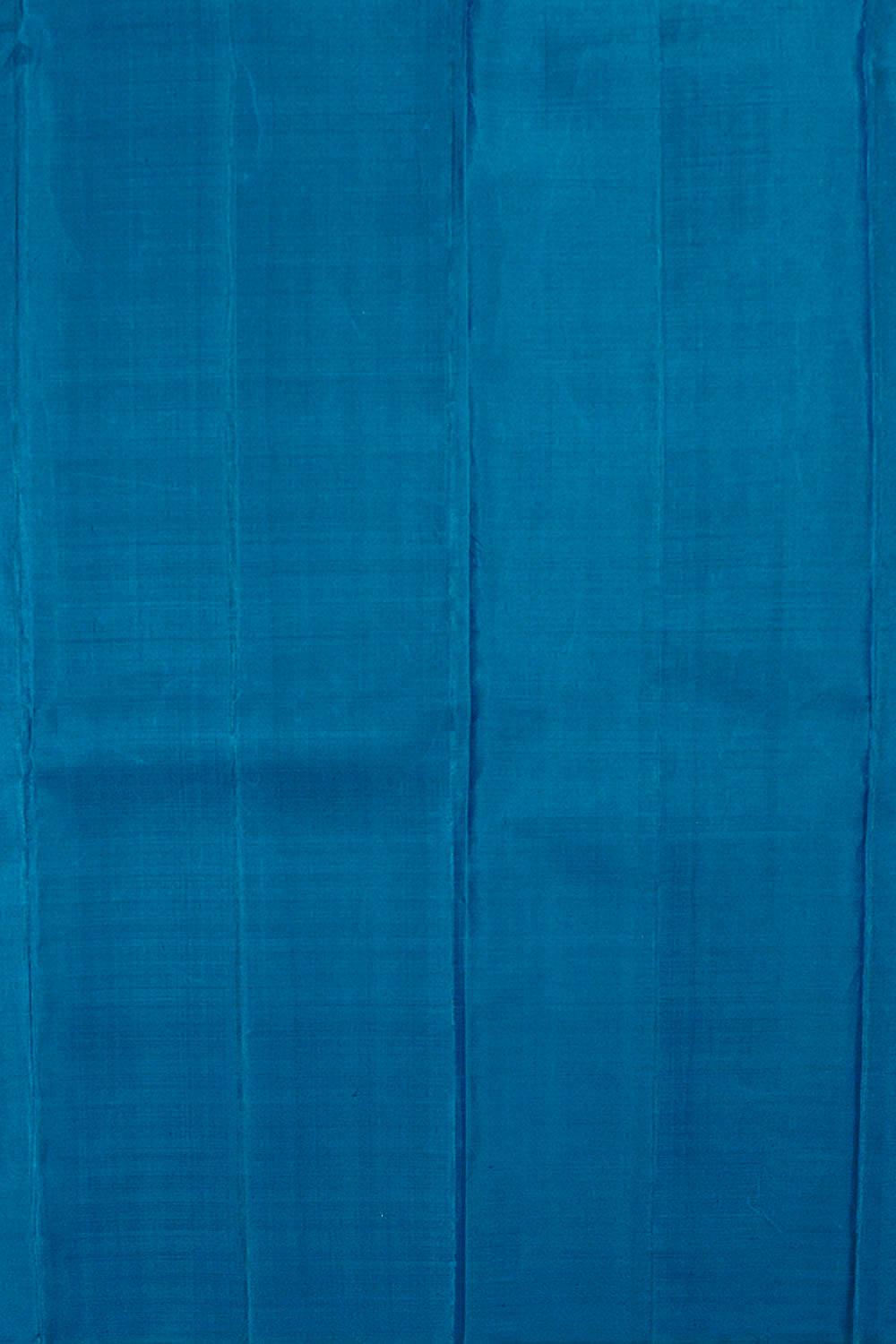 Peacock Blue Borderless Kanjivaram Silk Saree 10059995