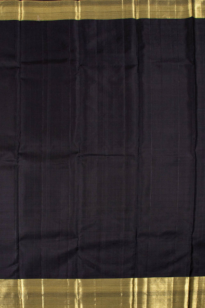 Black Pure Zari Kanjivaram Silk Saree 10060078
