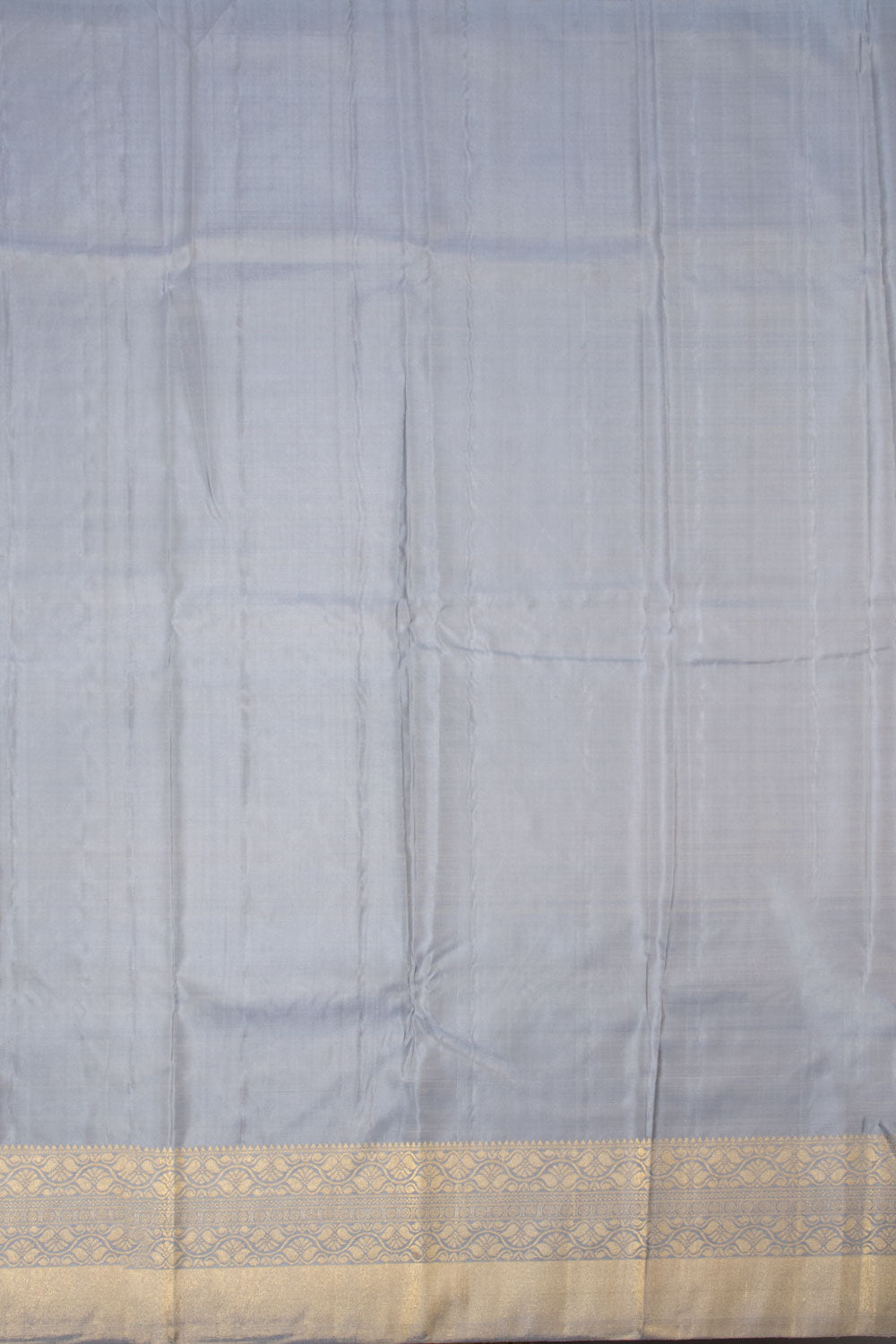 Bluish Grey Pure Zari Kanjivaram Silk Saree 10060087
