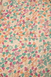 Navy Blue Pen Kalamkari Bandhani Tussar Silk Saree 10060139