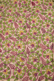Violet Pen Kalamkari Bandhani Tussar Silk Saree 10060144