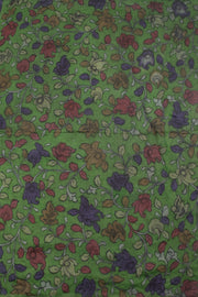 Purple Pen Kalamkari Bandhani Tussar Silk Saree 10060140