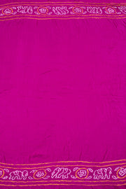 Fandango Pink Handcrafted Bandhani Gajji Silk Saree 10060148