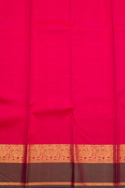Tomato Red Pure Zari Kanjivaram Silk Saree 10061537