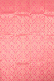 Pinkish Beige Pure Zari Borderless Jacquard Kanjivaram Silk Saree 10060098