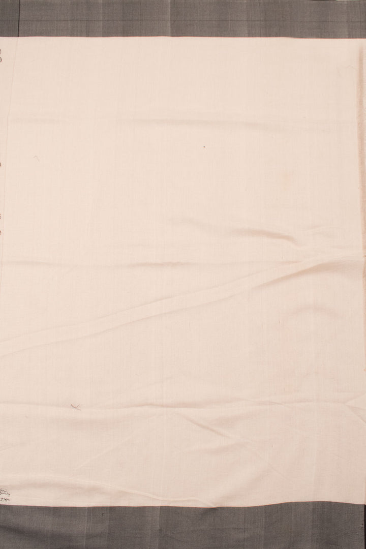 White Printed Maheshwari Silk Cotton Saree 10059557