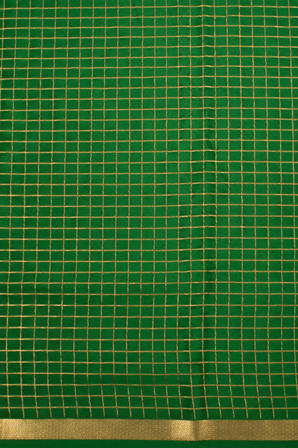 Emerald Green Mysore Crepe Silk Saree 10059434