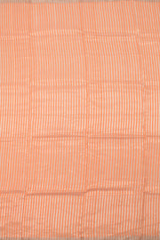 Safety Orange Printed Chanderi Silk Cotton Saree 10059685