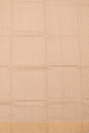 Light Taupe Handloom Chanderi Silk Cotton Saree 10059687