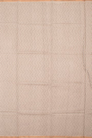 Light Taupe Printed Chanderi Silk Cotton Saree 10059688