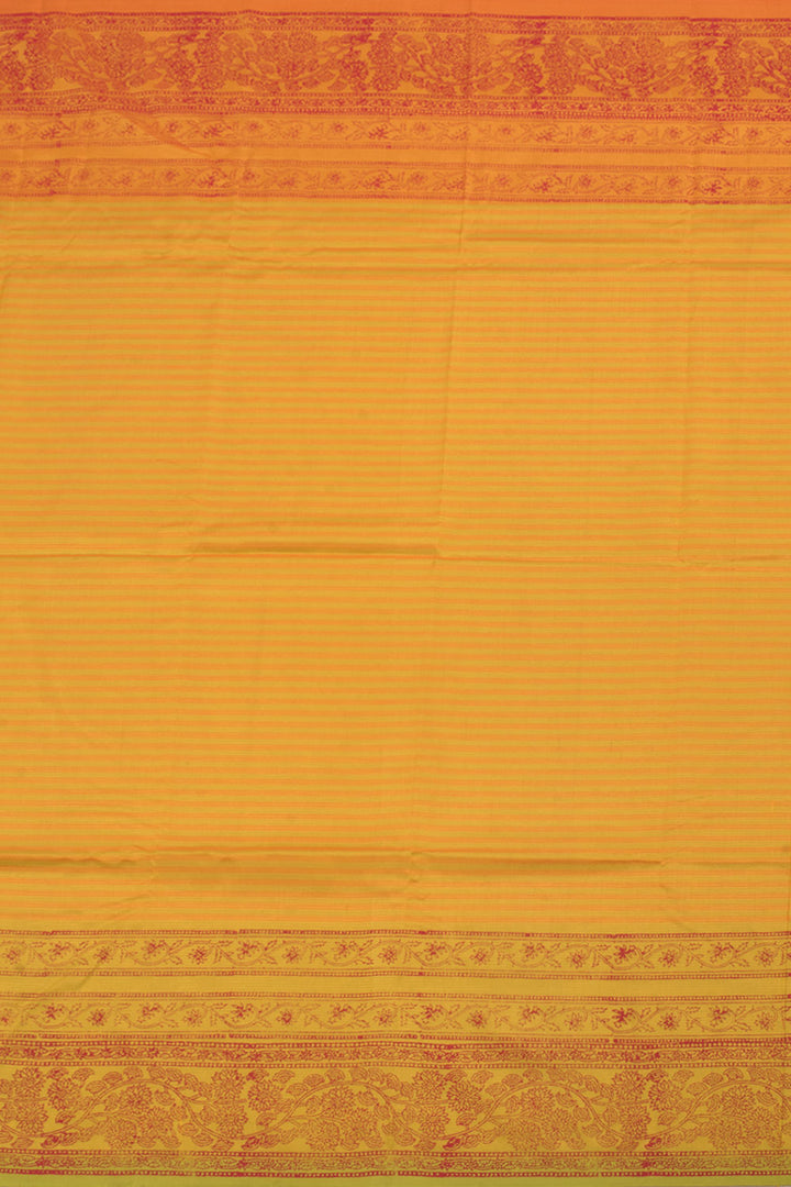 Hand Block Printed Mangalgiri Silk Saree 10058537