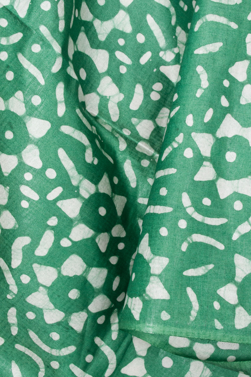 Green Batik Printed Linen Cotton Salwar Suit Material 10061930