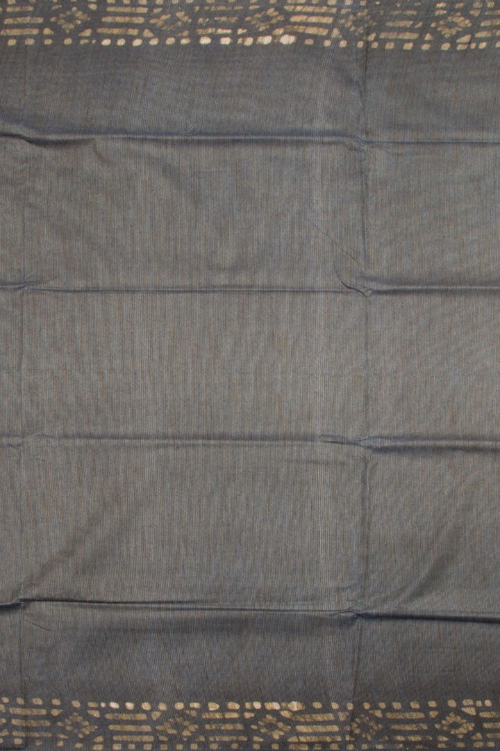 Batik Printed Linen Cotton Saree 10061913