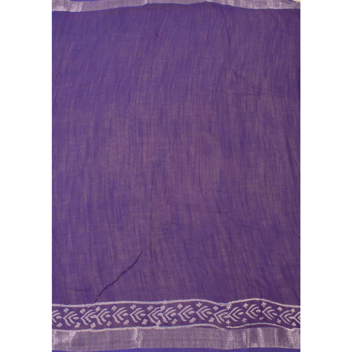 Dabu Printed Linen Cotton Saree 10053645
