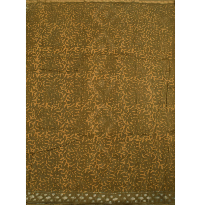 Dabu Printed Chanderi Silk Cotton Saree 10055982