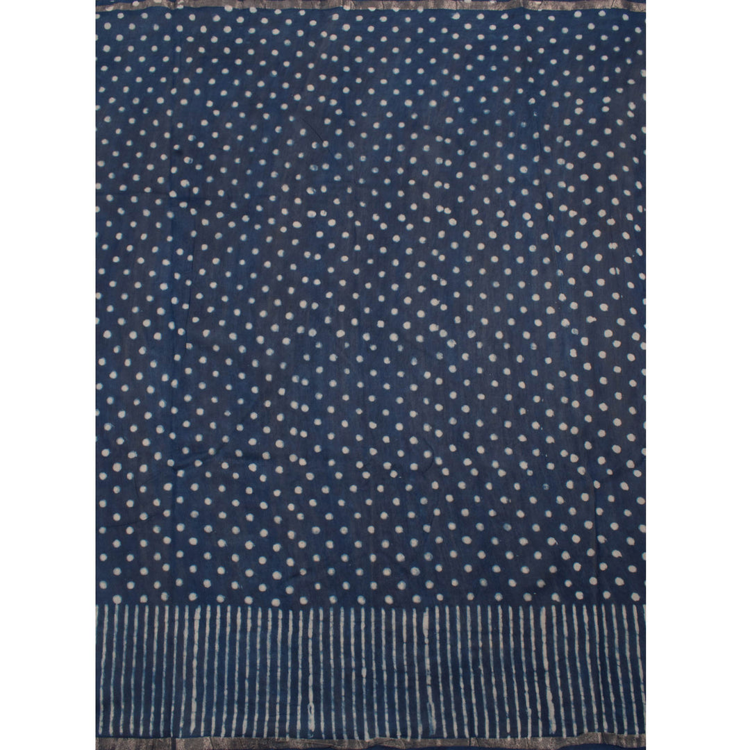 Dabu Printed Chanderi Silk Cotton Saree 10055986