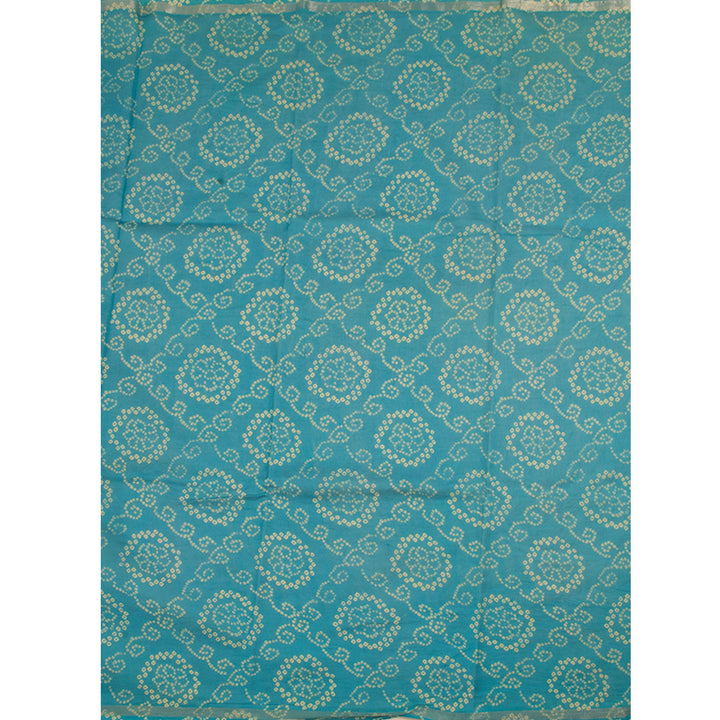 Hand Block Printed Chanderi Silk Cotton Saree 10055992