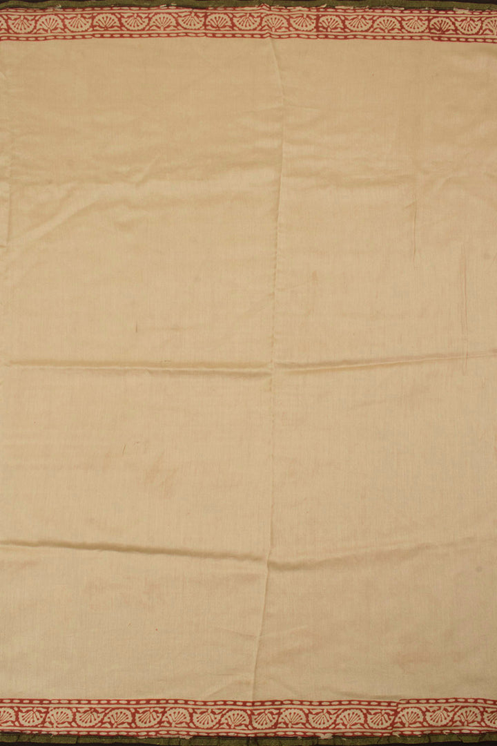Hand Block Printed Chanderi Silk Cotton Saree 10058158