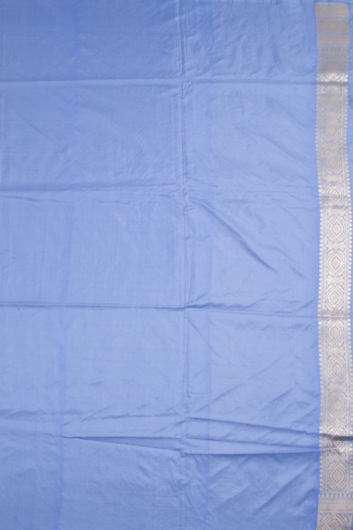 Blue Handloom Banarasi Silk Saree 10061288