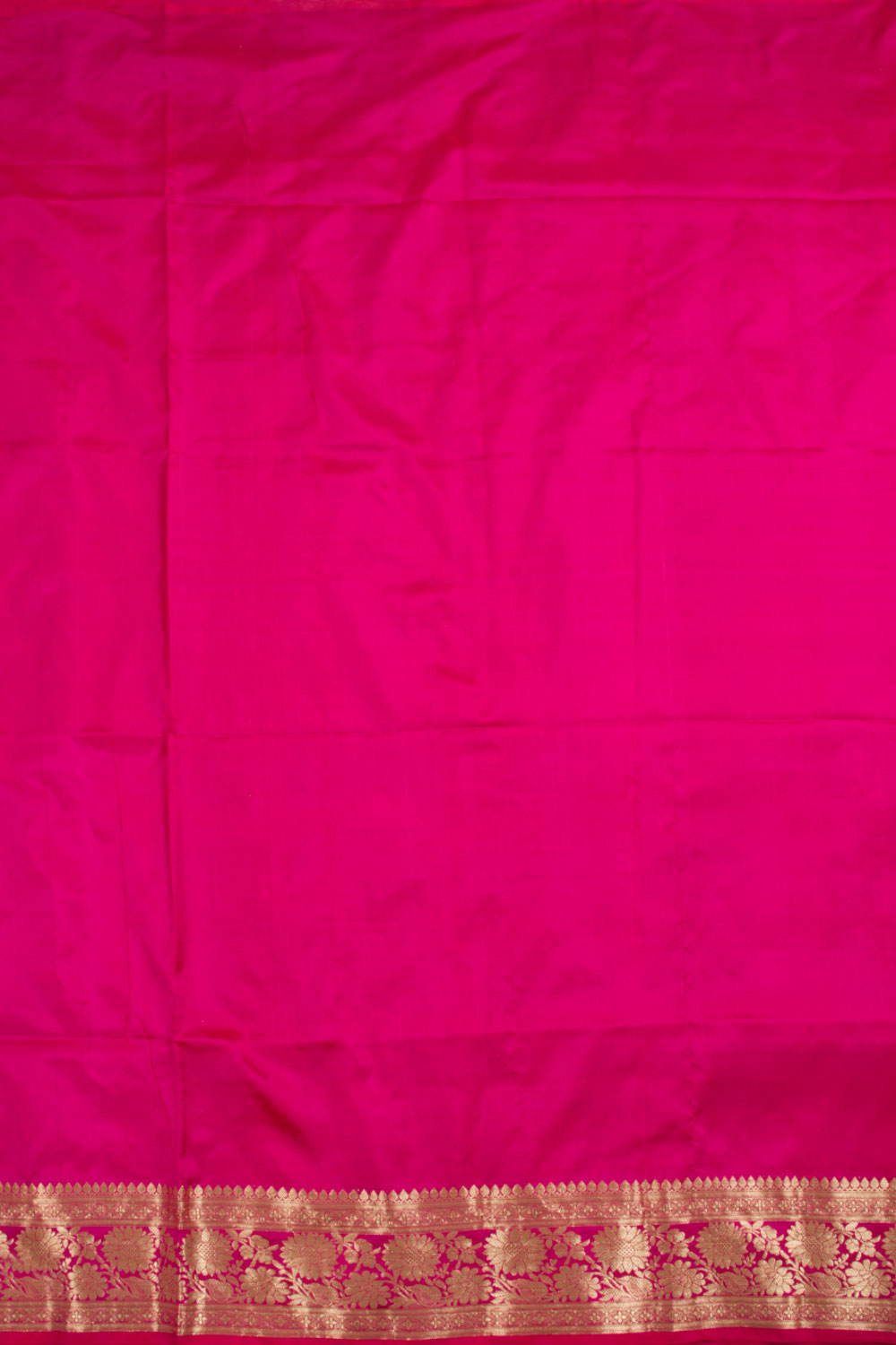 Rani Pink Handloom Banarasi Katrua Silk Saree 10061272