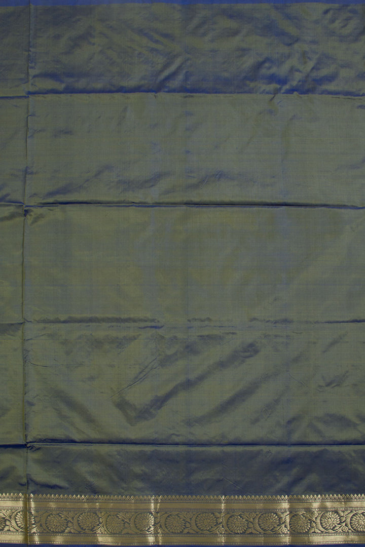 Greenish Blue Handloom Banarasi Silk Saree 10061275