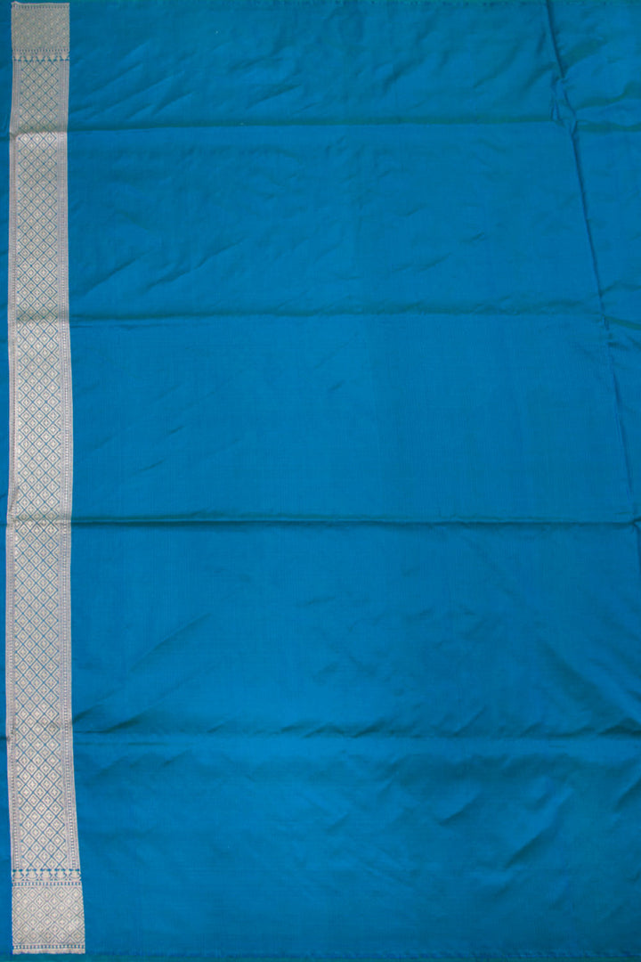 Blue Handloom Banarasi Katan Silk Saree 10061279