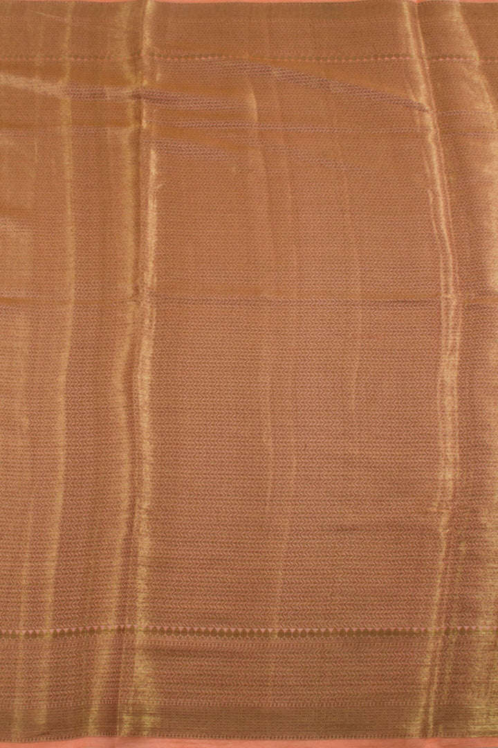 Peach Handloom Banarasi Summer Silk Saree 10061312
