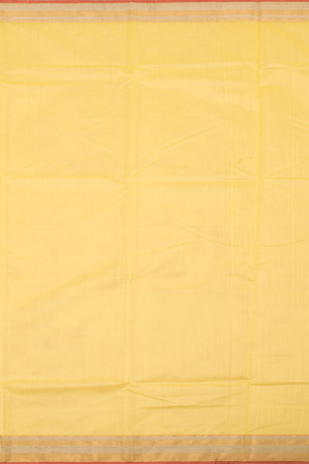Lemon Yellow Handloom Chanderi Silk Cotton Saree 10059482