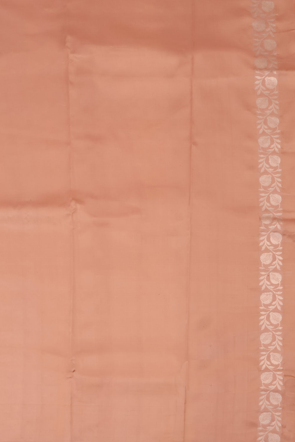 Pastel Peach Handloom Banarasi Katan Silk Saree 10059746