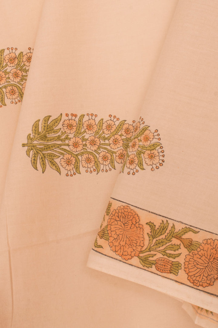 Hand Block Printed Cotton 3-Piece Salwar Suit Material 10058781