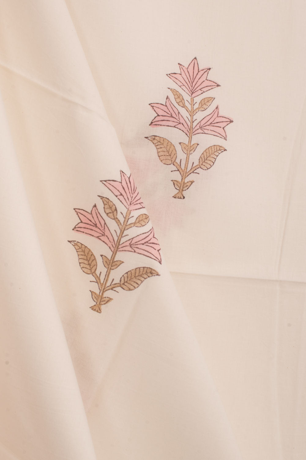 Hand Block Printed Cotton 3-Piece Salwar Suit Material 10058792