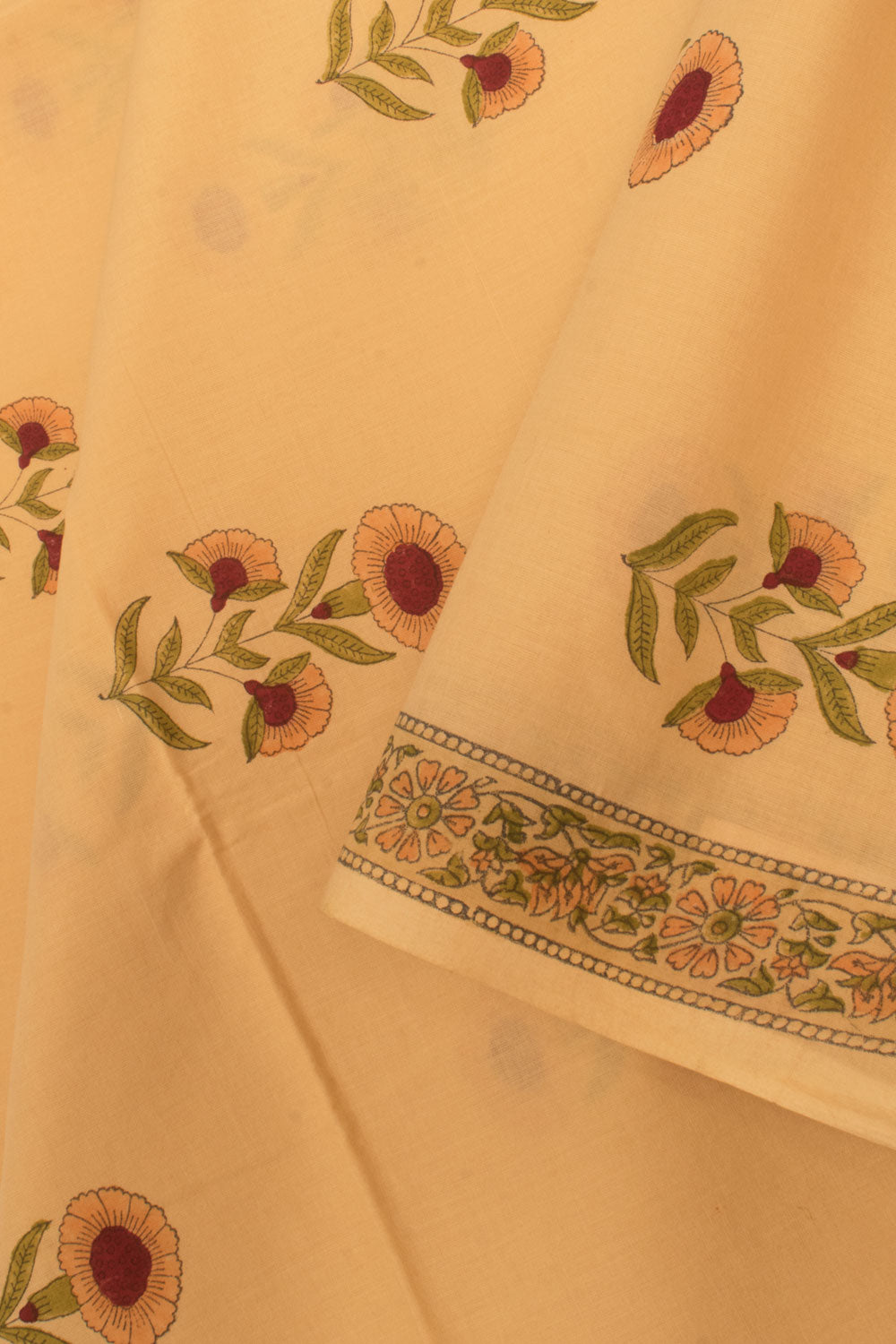 Hand Block Printed Cotton 3-Piece Salwar Suit Material 10058797