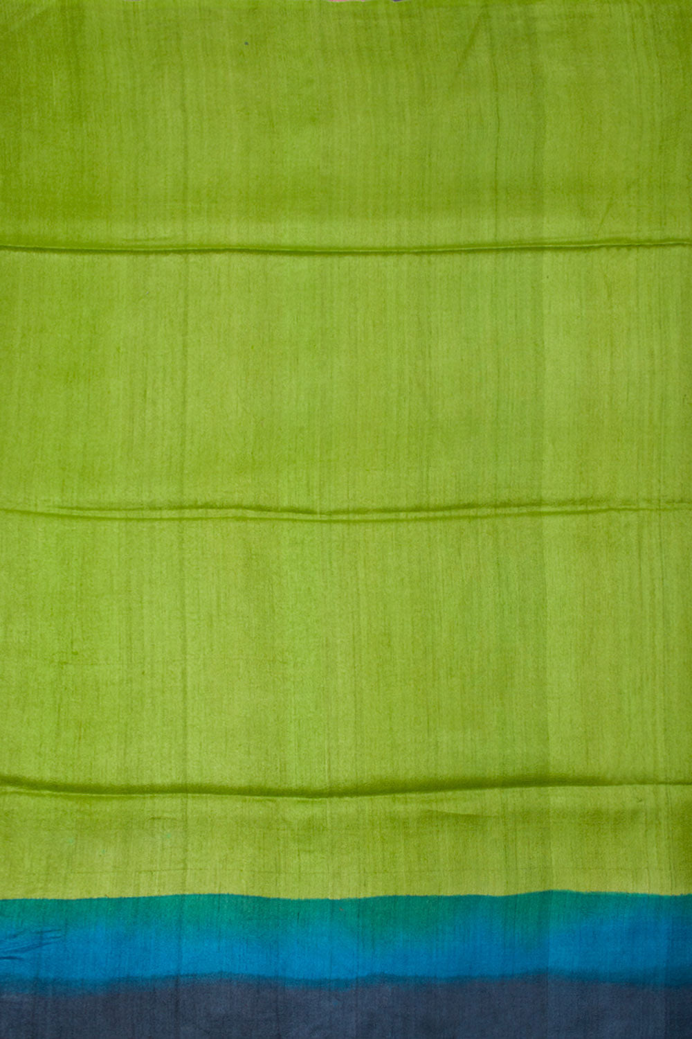 Green Hand Block Printed Tussar Silk Saree 10061849