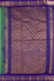 Green Handwoven Gadwal Kuttu Cotton Saree 10061421