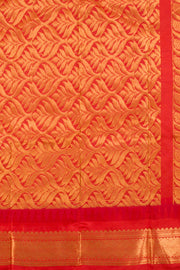 Orange Handloom Gadwal Kuttu Cotton Saree 10061423