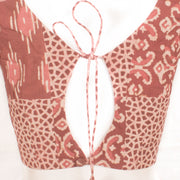 Brown Dabu Printed Cotton Blouse 10059235