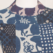 Indigo Blue Dabu Printed Cotton Blouse 10059255