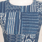 Indigo Blue Dabu Printed Cotton Blouse 10059257