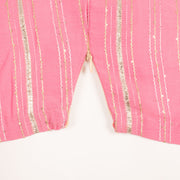 Pink Gotapatti Embroidered Chanderi Blouse 10059332