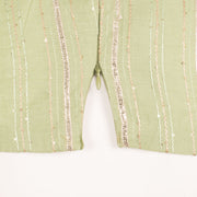 Green Gotapatti Embroidered Chanderi Blouse 10059333