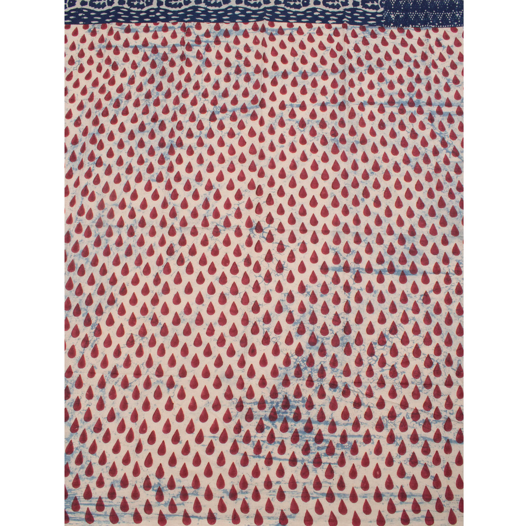 Hand Block Printed Mulmul Cotton Saree 10056967