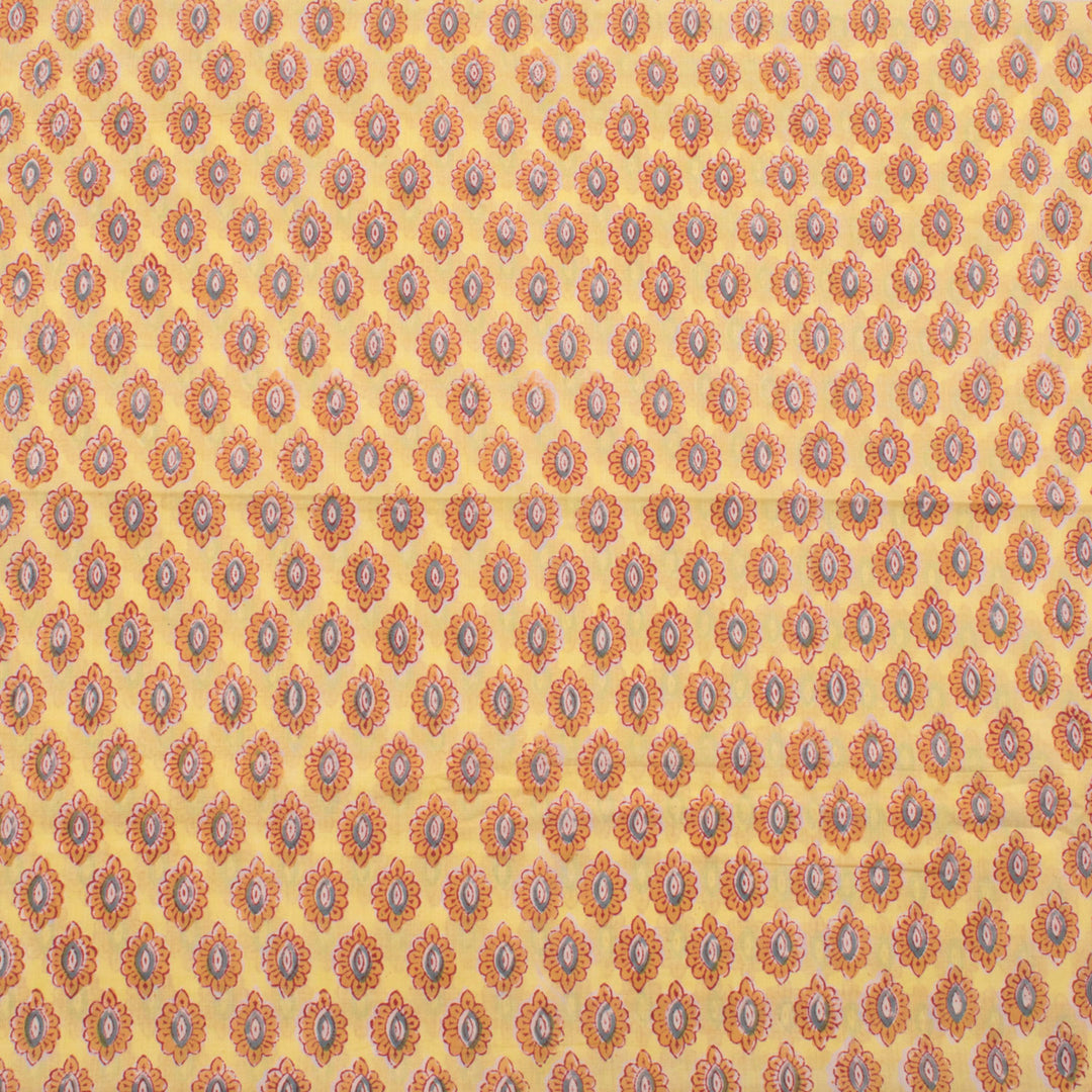 Hand Block Printed Mulmul Cotton 2 pc Salwar Suit Material 10055067