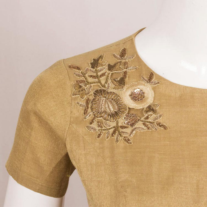 Hand Embroidered Raw Silk Blouse 10051144