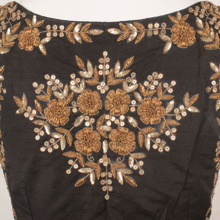 Hand Embroidered Raw Silk Blouse 10053467