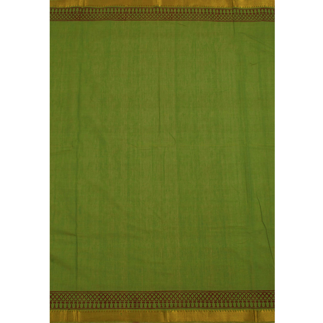 Hand Block Printed Mangalgiri Cotton Saree 10056319