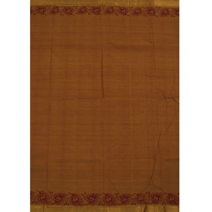 Hand Block Printed Mangalgiri Cotton Saree 10056324