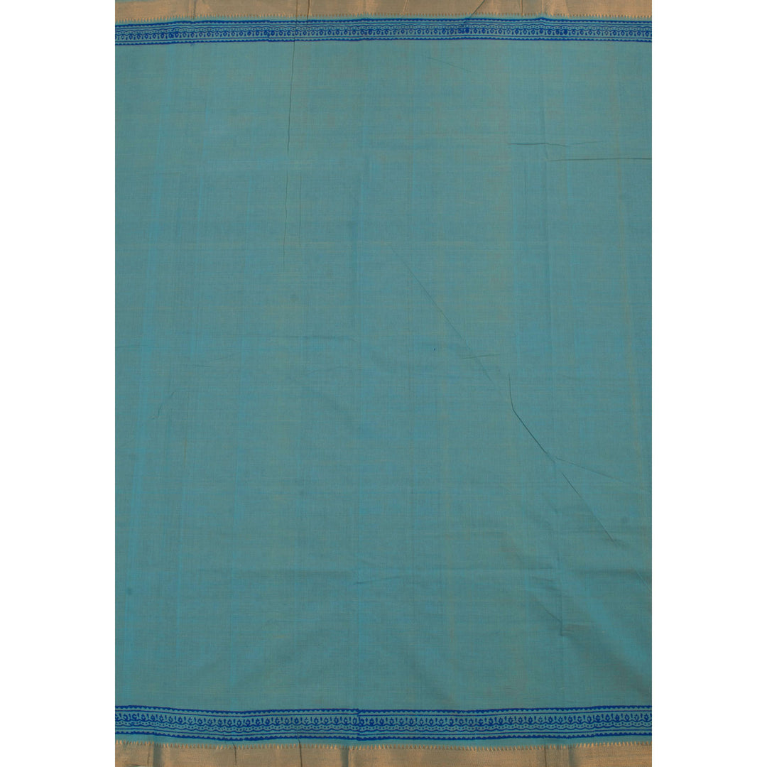 Hand Block Printed Mangalgiri Cotton Saree 10056328