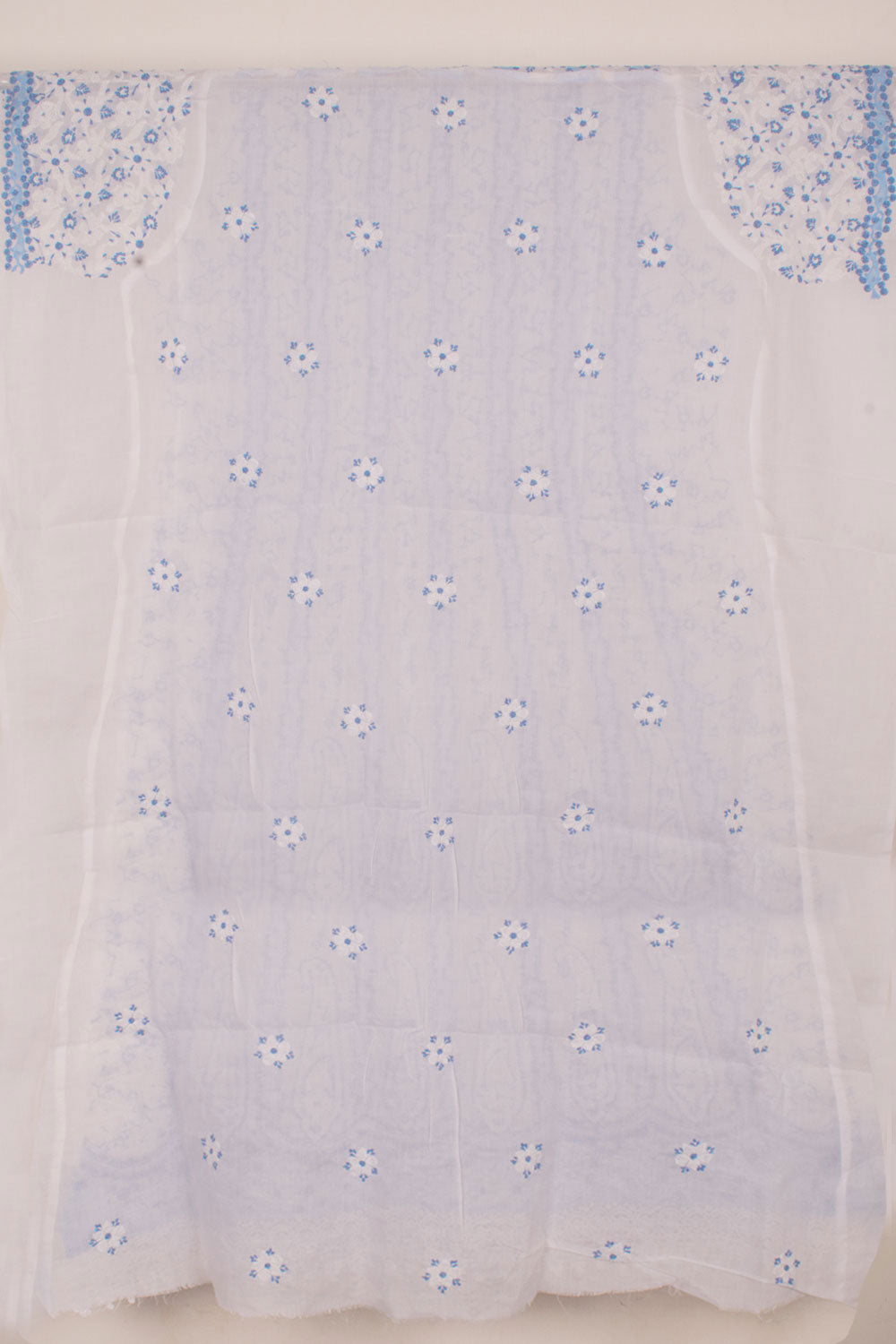 Chikankari Embroidered Cotton Anarkali Suit Material 10057956