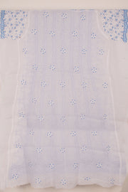 Chikankari Embroidered Cotton Anarkali Suit Material 10057956